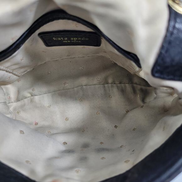 Kate Spade Small Black Pebble Leather Cross Body Purse Chain Strap 122423-0584 - Picture 7 of 8